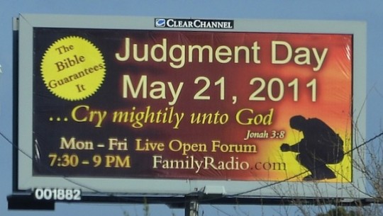 judgment day may 21st. it: Judgement Day: May 21,
